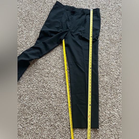 Pierre Cardin wool blend classic Pants black men's 54 waist 38 just dry cleaned - Picture 7 of 10